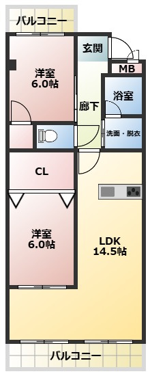稲熊ビルの間取り|間取り図になります。