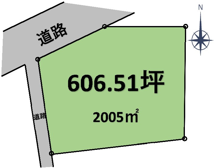大平町富田　売土地606坪