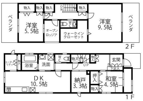 泉二丁目貸家の間取り