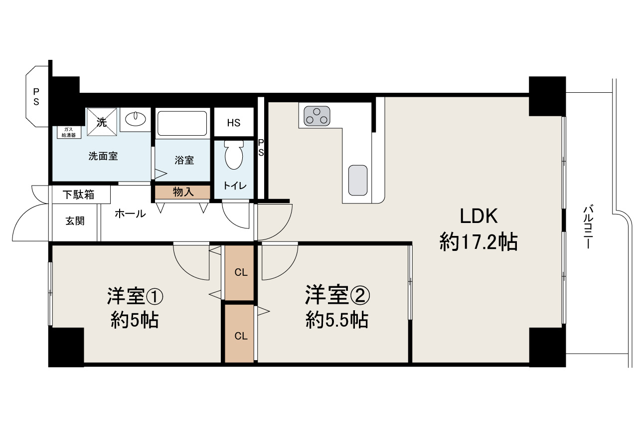 泉北星和台コーポラスの間取り|リフォームの詳細についてはお問合せください。