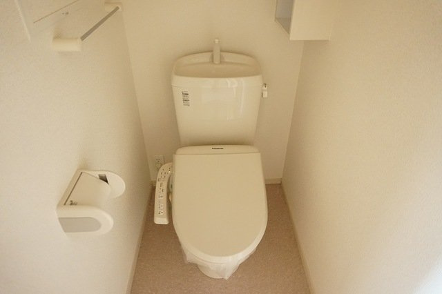 落ち着いた色調のトイレです