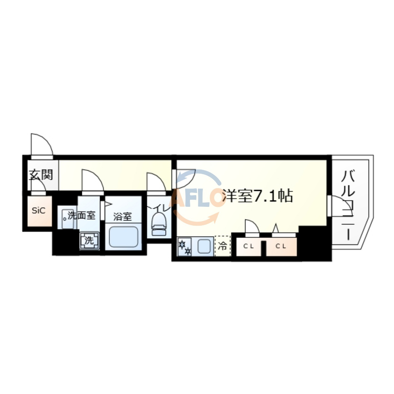 Metrosa谷町六丁目South（中央小学校区）の間取り|Metrosa谷町六丁目South　間取り