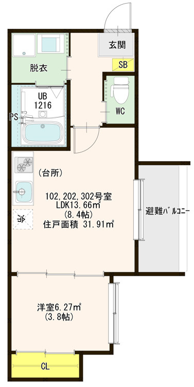 メゾンA小本の間取り