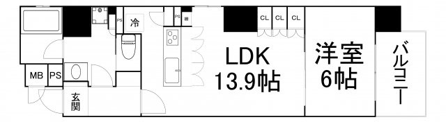 【間取り】 | リーガル南久宝寺Ⅱ