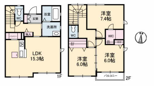 【間取り】 | KOC津島福居 B棟