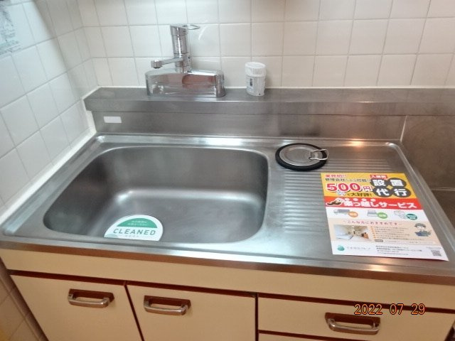 コンパクトなキッチンで掃除もラクラク