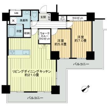 【間取り】 | キングマンション堂島川