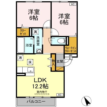 【間取り】 | ブランシュールA | 間取り