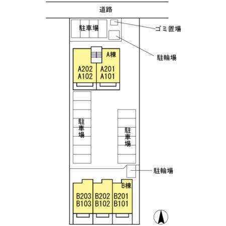 セゾンウィット A棟の区画図