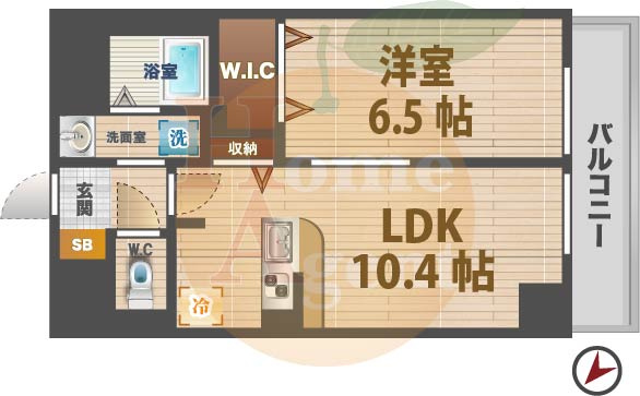 【間取り】 | レヴォ | 1LDKのお部屋。