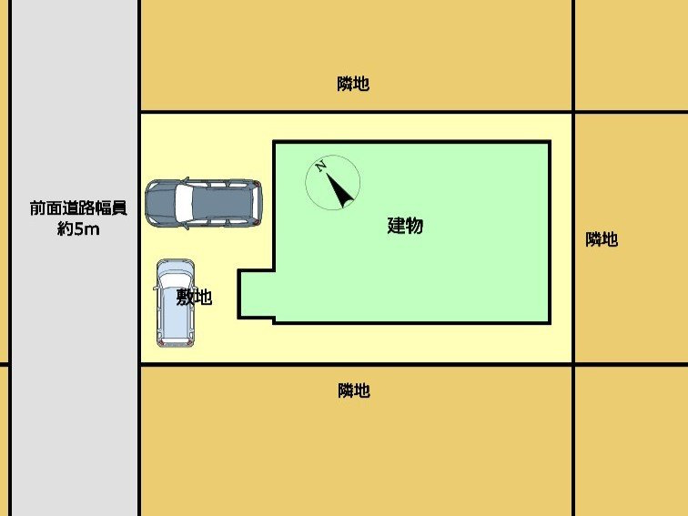 リフォーム中古戸建　各務原市鵜沼丸子町2丁目　昭和55年築の区画図