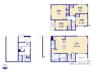 【間取り】 | 名古屋市北区生駒町１丁目34-1【仲介手数料無料】新築一戸建て　2号棟
