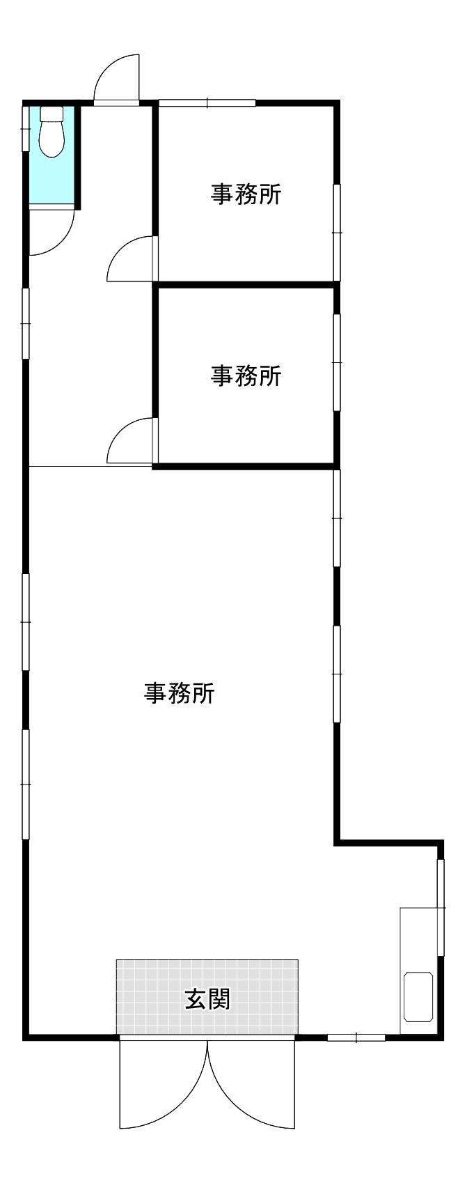 小竹町新山﨑事務所の間取り