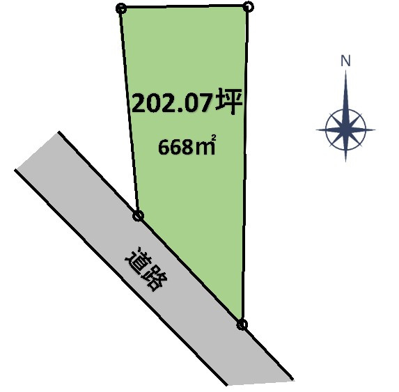 大平町富田　売土地202坪