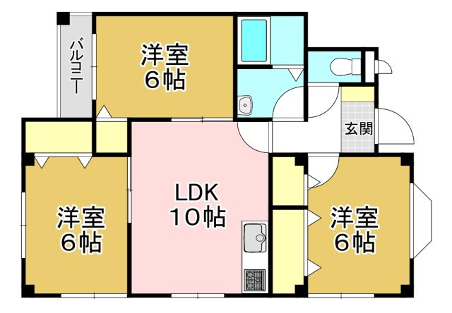 直方市大字植木のアパートの間取り
