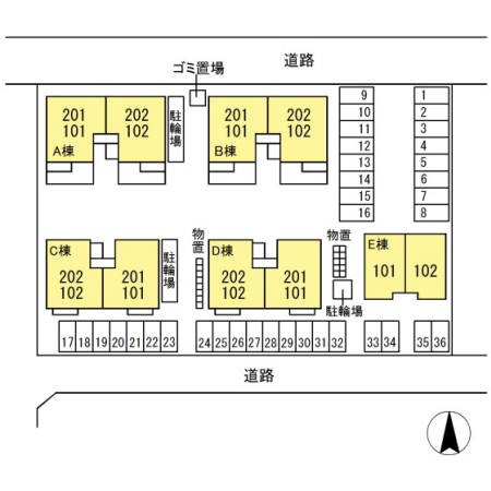 リビングタウン盛岡南　Ａの区画図