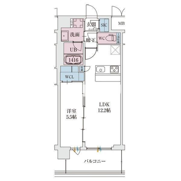 スプランディッド天王寺SOUTHの間取り