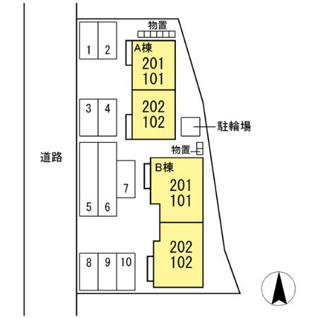ノースサイド　Ａの区画図