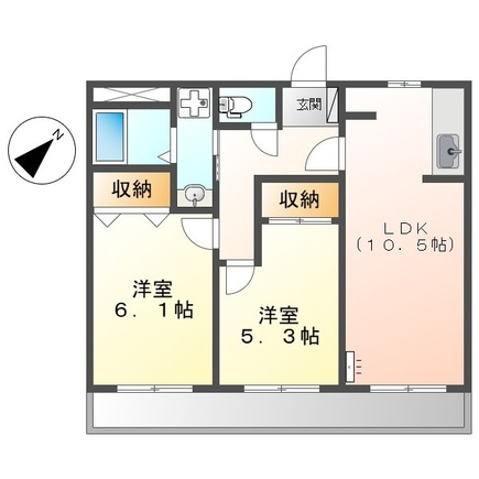 ハイツセイミヤの間取り|間取図