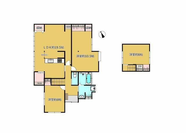 八代市古閑浜町の中古一戸建の間取り|【リフォーム後】間取図の写真です。間取り変更を行い、３ＬＤＫと生まれ変わりました。