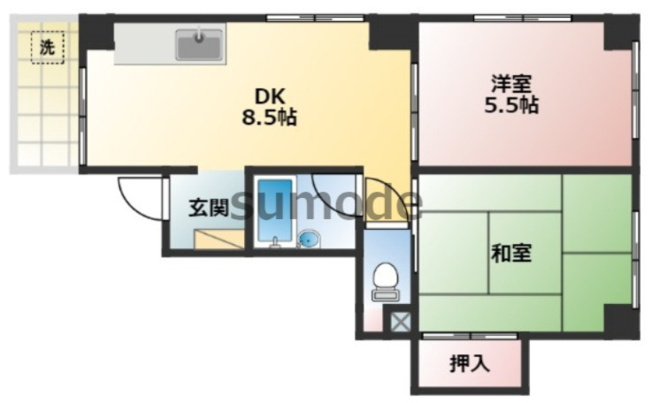 【間取り】 | 光栄ハイツ香露園