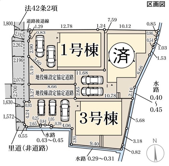 リーブルガーデン大和郡山市東岡町2期の区画図