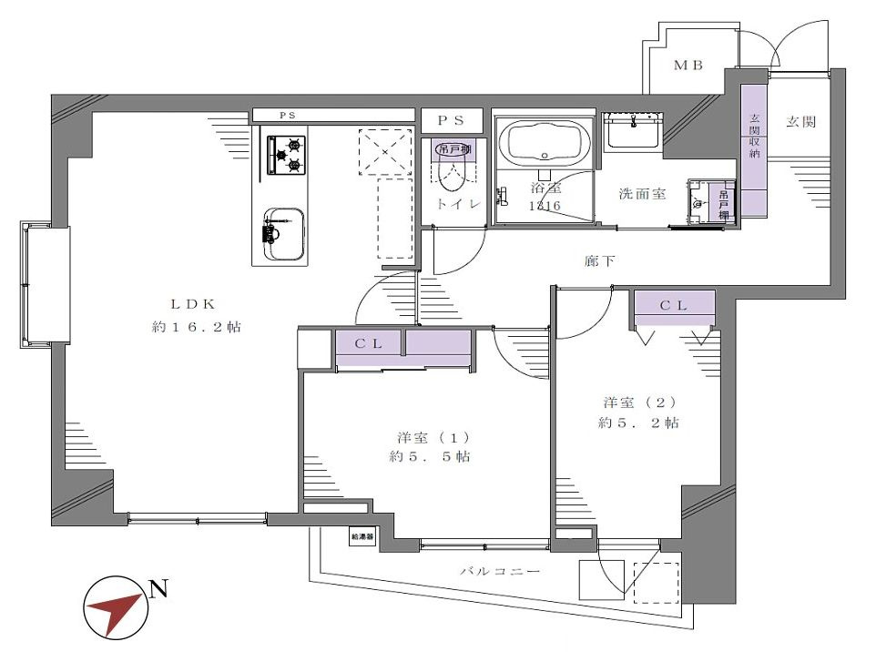 コスモ向島の間取り|南東×南西・角部屋住戸につきまして日当たり・通風・眺望良好。新規リノベーション施工が完了いたしましたのでいつでも内覧が可能です。アフターサービス保証付きですのでご購入後も安心して暮らせます。