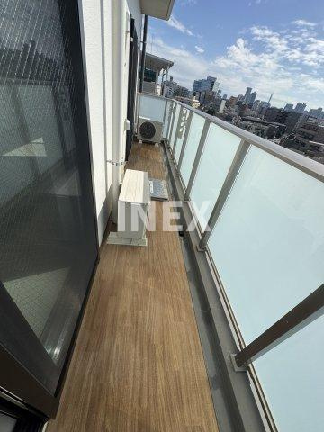 横浜市神奈川区大口通の賃貸マンションのバルコニー