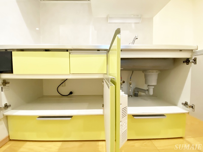 北区田端新町２丁目のアパートのキッチン|キッチン下部収納☆