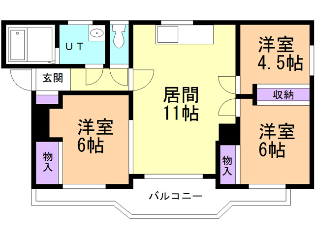 港南アパートメントの間取り