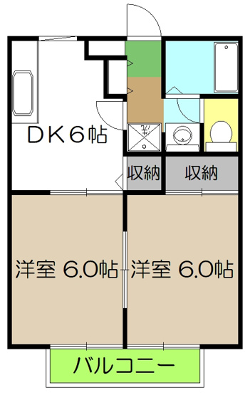 【間取り】 | 売アパート　ソレーユ高見Ⅰ | 101間取り