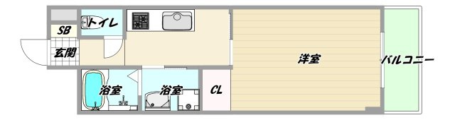 大阪市淀川区東三国５丁目の賃貸マンションの間取り