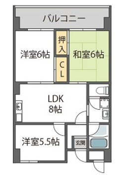 ジュネスニッコー　北巽小学校区の間取り|ジュネスニッコー　間取り
