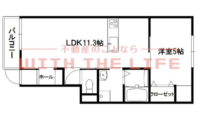 エスカレント姫方【キャッシュバック対象物件】の間取り