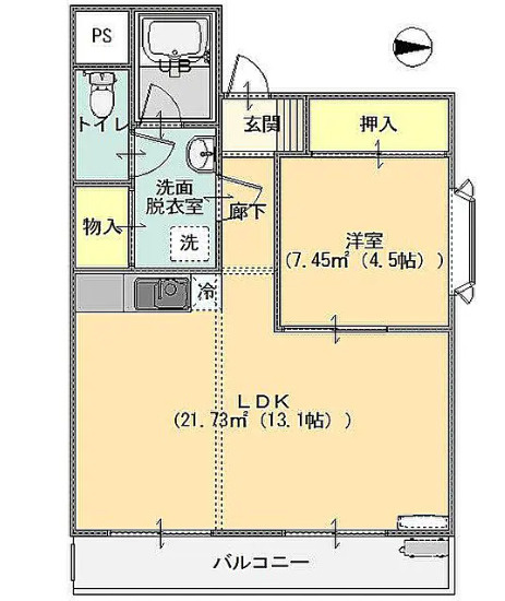 足利市伊勢町1棟マンションの間取り
