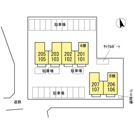 ウィンノーブル　A棟の区画図