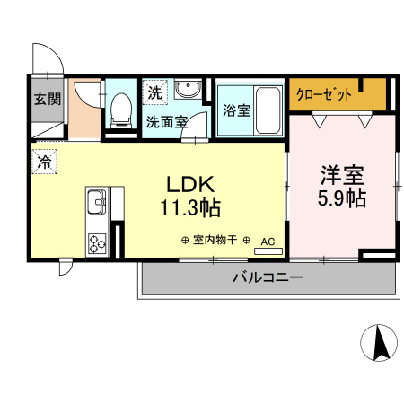 【間取り】 | Lupinus B棟(ルピナスビートウ)
