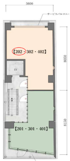 大阪市中央区南久宝寺町１丁目の店舗一部の間取り