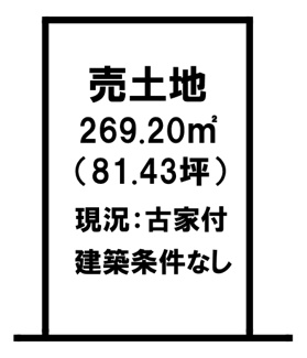 【土地図】 | 北葛城郡上牧町片岡台1丁目【建築条件無し】【古家付】