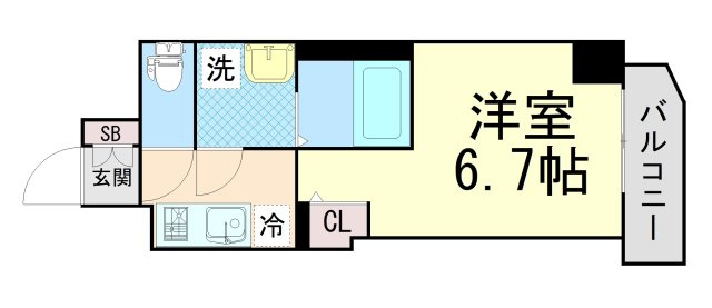 ファーストフィオーレ神戸駅前の間取り