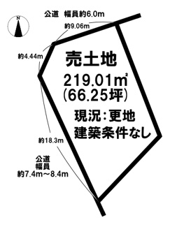 【土地図】 | 北葛城郡上牧町ゆりが丘1丁目【建築条件なし】【更地】