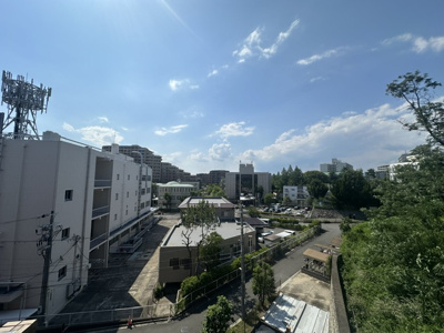 【展望】 | エステムコート吹田片山公園フローラ | ルーフバルコニーからの眺望。近隣に大きな建物が無いので開放的！『片山公園』に隣接した緑豊かな住環境です。