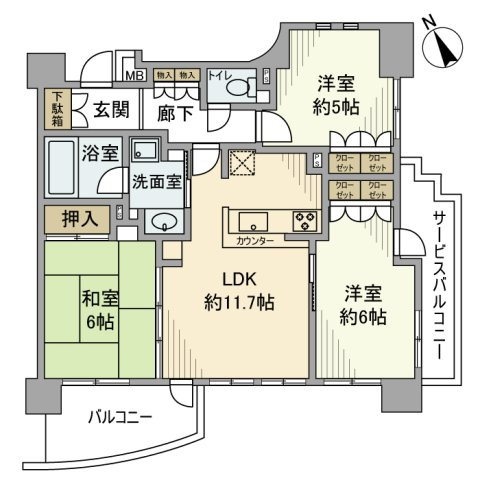 ライフアップ船堀の間取り