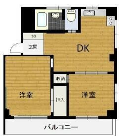 シャトーサンケイの間取り|間取りです。