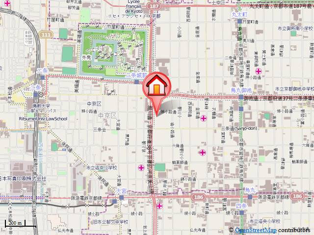 ジョイシティ二条城前の地図