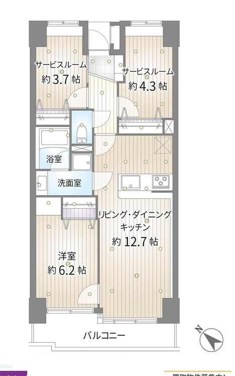 藤沢市片瀬海岸1丁目　シーサイド片瀬江ノ島の間取り