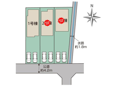 【区画図】 | 平塚市山下　全３棟　新築住宅