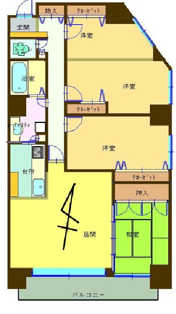 パルグラーサ環状通東の間取り