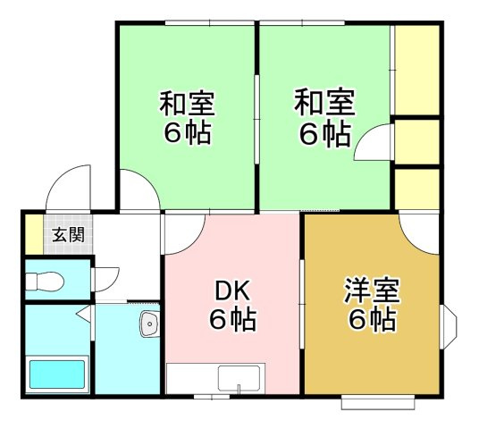 北九州市八幡西区馬場山東３丁目のアパートの間取り