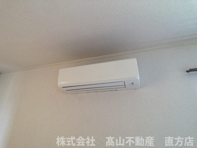 直方市大字感田のアパートのバルコニー